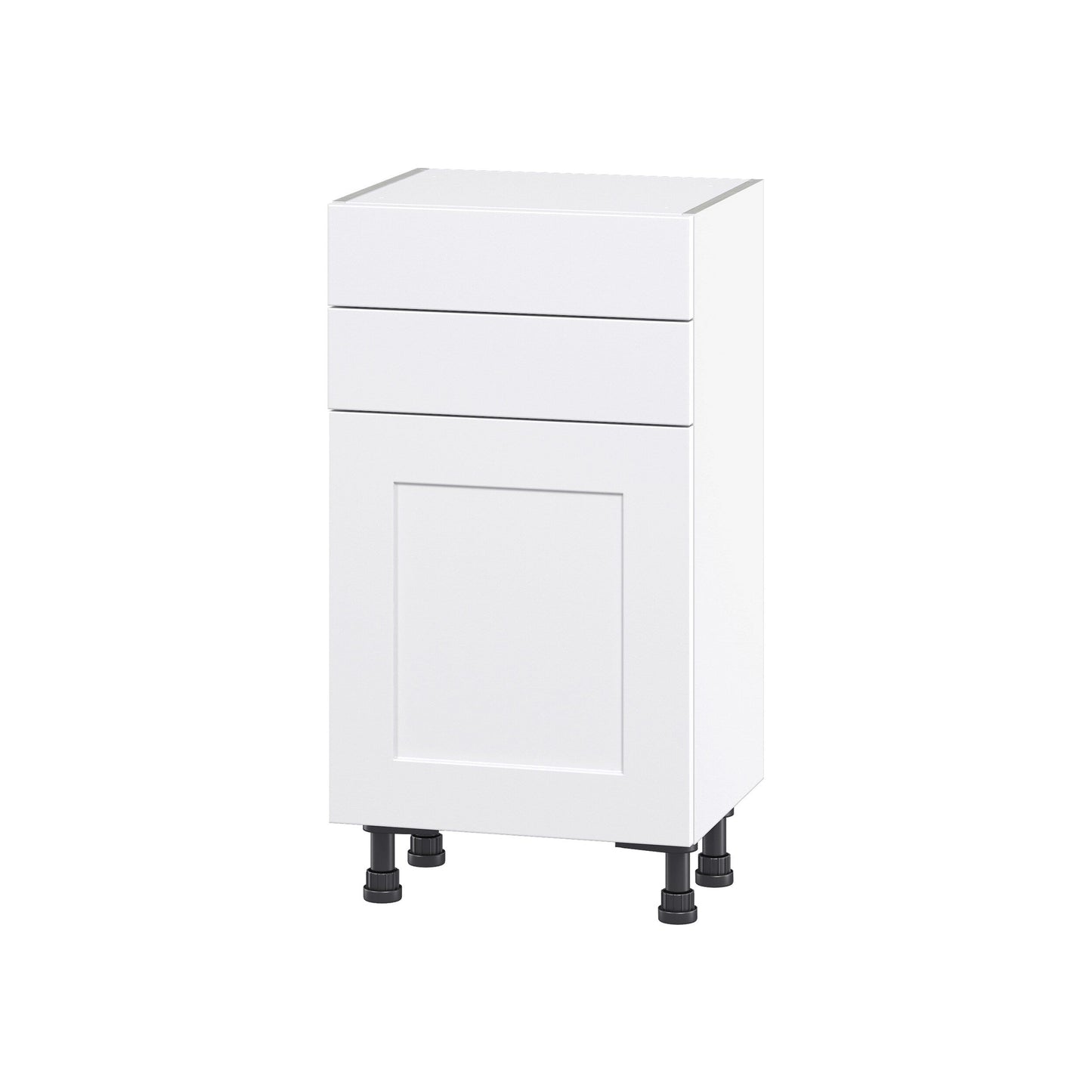 Hugo&Borg Jolie 18-in W x 34.5-in H x 14-in D Warm White 2-Drawers Base Fully Assembled Cabinet (Flat Panel Shaker Style)