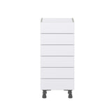 Hugo&Borg Jolie 15-in W x 34.5-in H x 14-in D Warm White 6-Drawer Base Fully Assembled Cabinet
