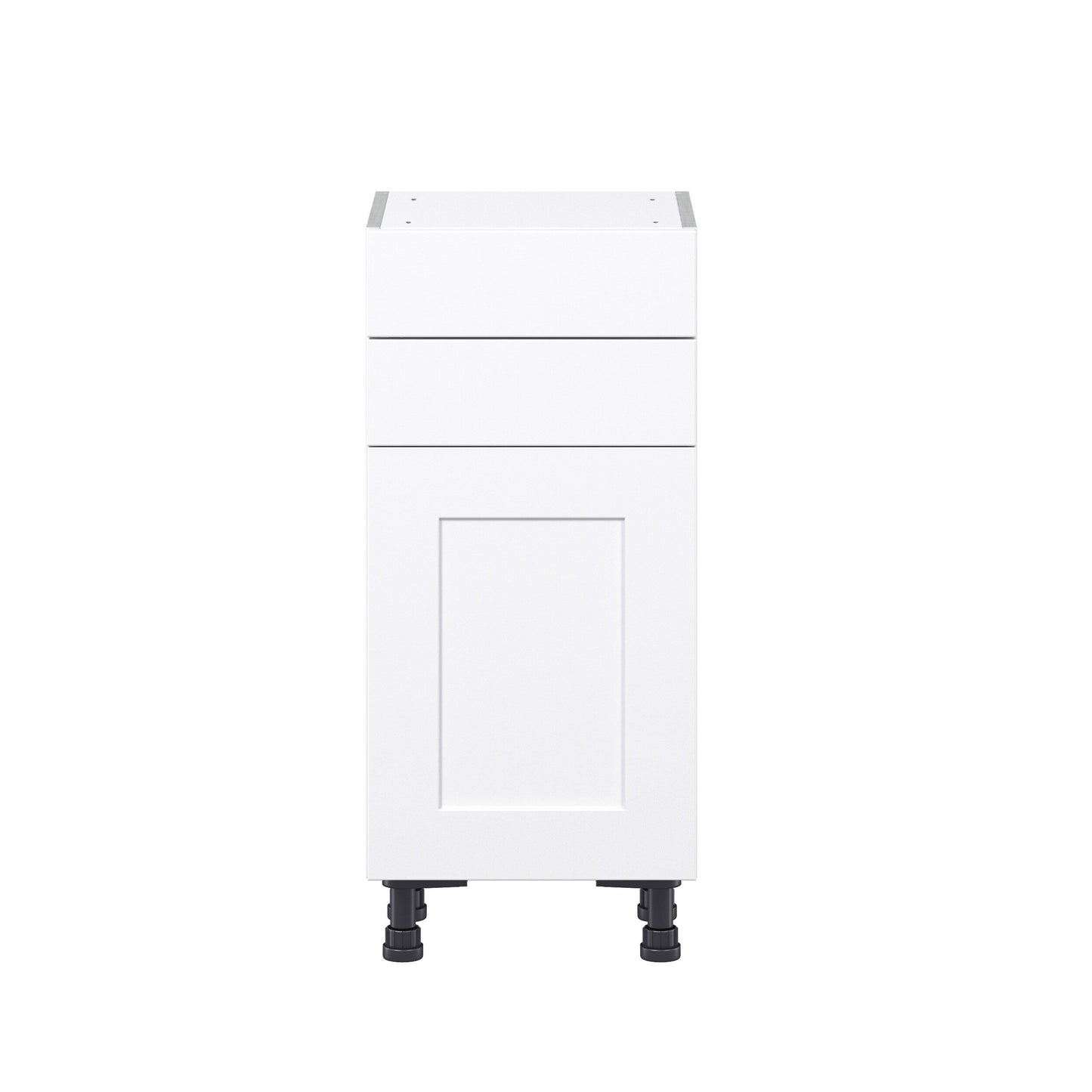 Hugo&Borg Jolie 15-in W x 34.5-in H x 14-in D Warm White 2-Drawers Base Fully Assembled Cabinet (Flat Panel Shaker Style)