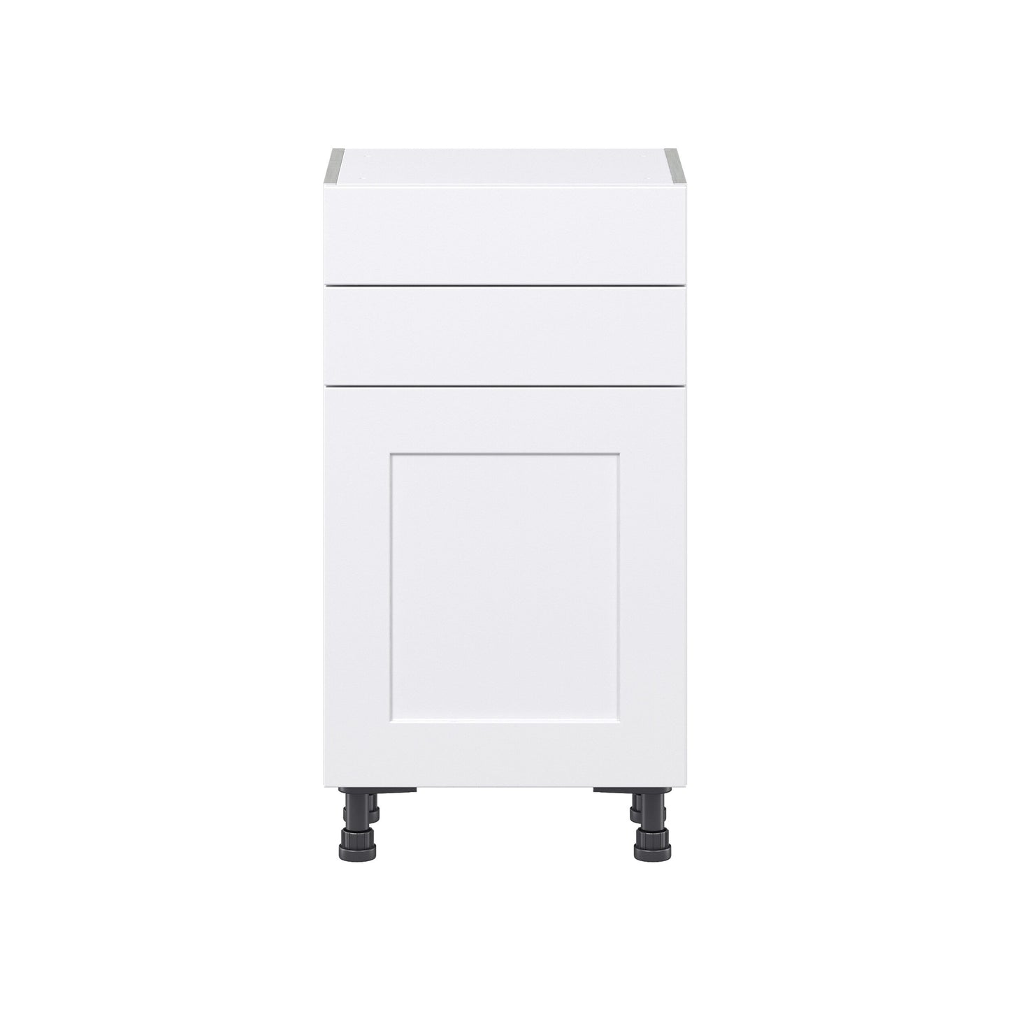 Hugo&Borg Jolie 18-in W x 34.5-in H x 14-in D Warm White 2-Drawers Base Fully Assembled Cabinet (Flat Panel Shaker Style)