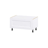 Hugo&Borg Jolie 36-in W x 19.5-in H x 24-in D Warm White 1-Drawer Base Fully Assembled Cabinet