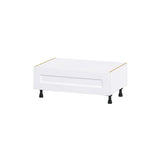 Hugo&Borg Jolie 36-in W x 14.5-in H x 24-in D Warm White 1-Drawer Base Fully Assembled Cabinet