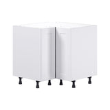 Hugo&Borg Jolie 36-in W x 34.5-in H x 36-in D Warm White Lazy Susan Corner Base Fully Assembled Cabinet (Flat Panel Shaker Style)
