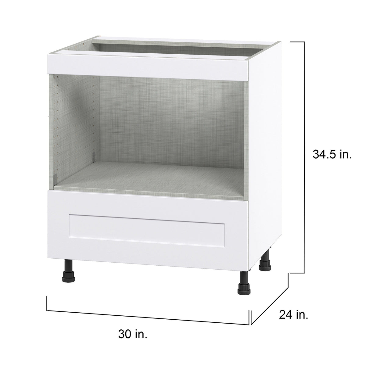 Hugo&Borg Jolie 30-in W x 34.5-in H x 24-in D Warm White 1-Drawer Base Fully Assembled Cabinet