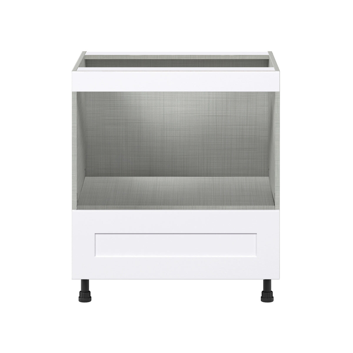 Hugo&Borg Jolie 30-in W x 34.5-in H x 24-in D Warm White 1-Drawer Base Fully Assembled Cabinet