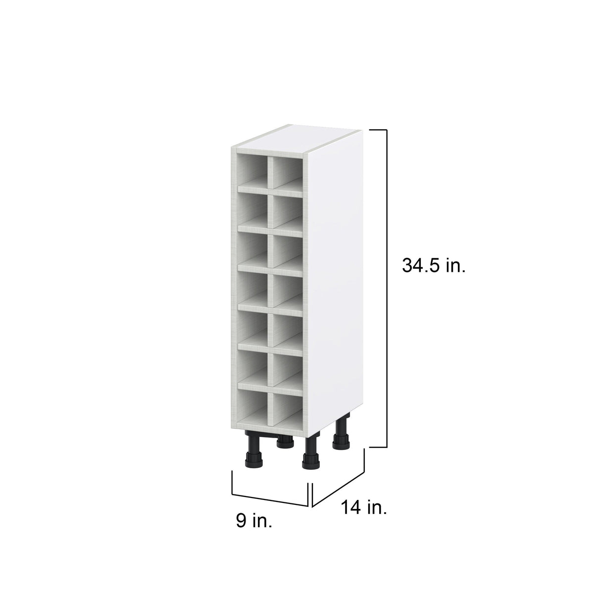 Hugo&Borg 14-Bottle Warm White Mdf Wall-mounted Wine Cabinet
