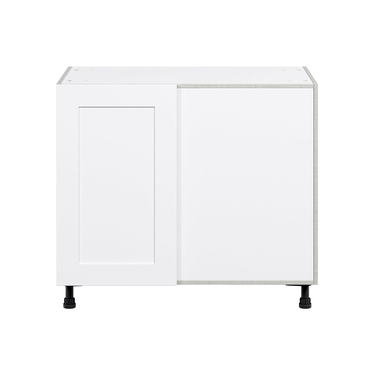 Hugo&Borg Jolie 39-in W x 34.5-in H x 24-in D Warm White Blind Corner Base Fully Assembled Cabinet (Flat Panel Shaker Style)