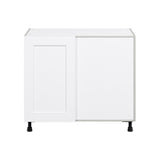 Hugo&Borg Jolie 39-in W x 34.5-in H x 24-in D Warm White Blind Corner Base Fully Assembled Cabinet (Flat Panel Shaker Style)