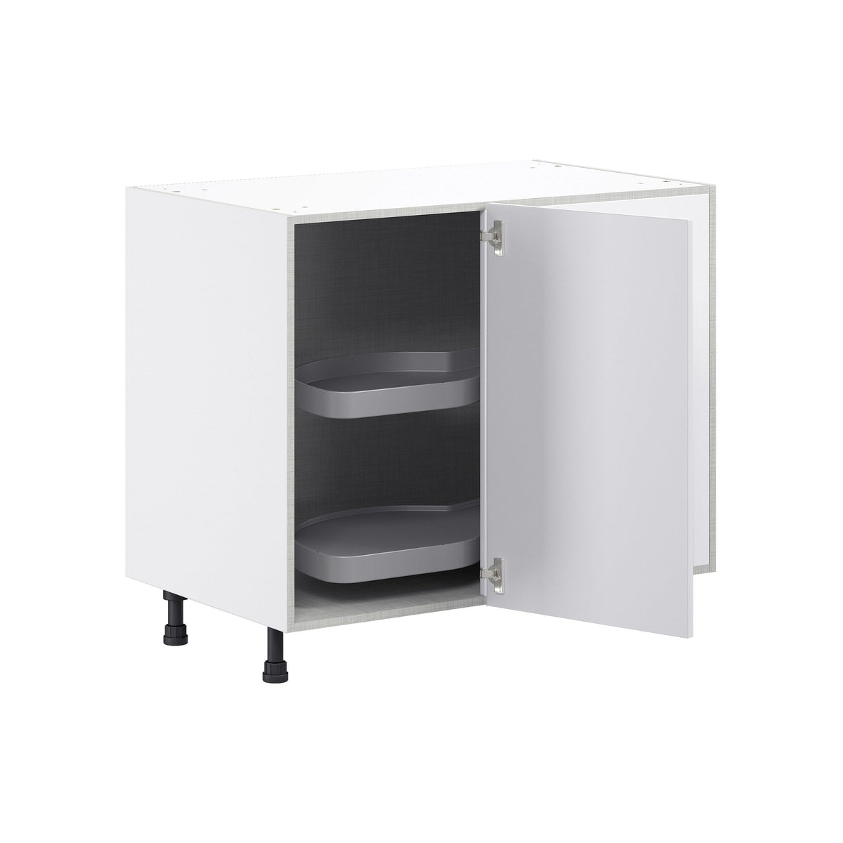Hugo&Borg Jolie 39-in W x 34.5-in H x 24-in D Warm White Blind Corner Base Fully Assembled Cabinet (Flat Panel Shaker Style)