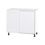 Hugo&Borg Jolie 39-in W x 34.5-in H x 24-in D Warm White Blind Corner Base Fully Assembled Cabinet (Flat Panel Shaker Style)
