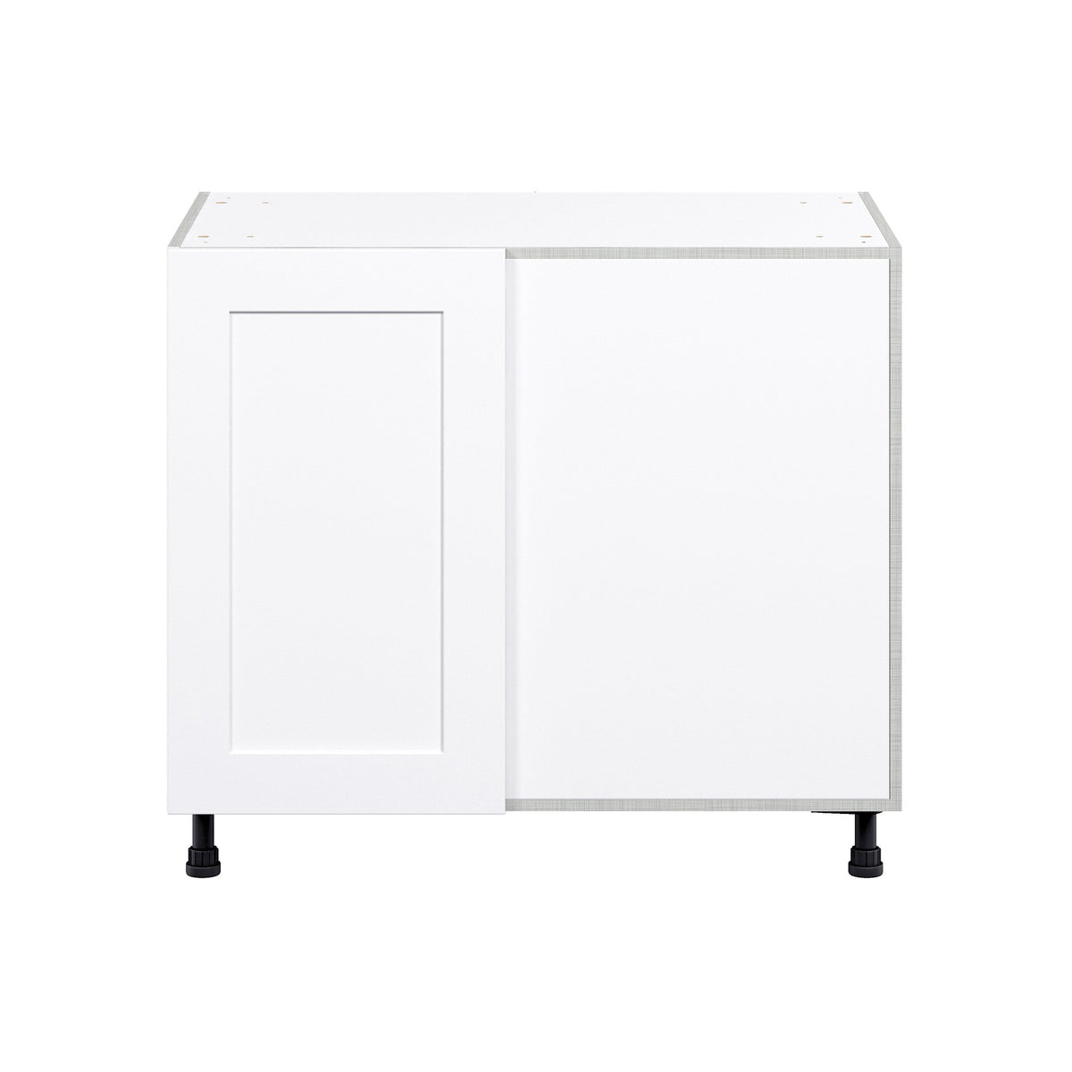 Hugo&Borg Jolie 39-in W x 34.5-in H x 24-in D Warm White Blind Corner Base Fully Assembled Cabinet (Flat Panel Shaker Style)