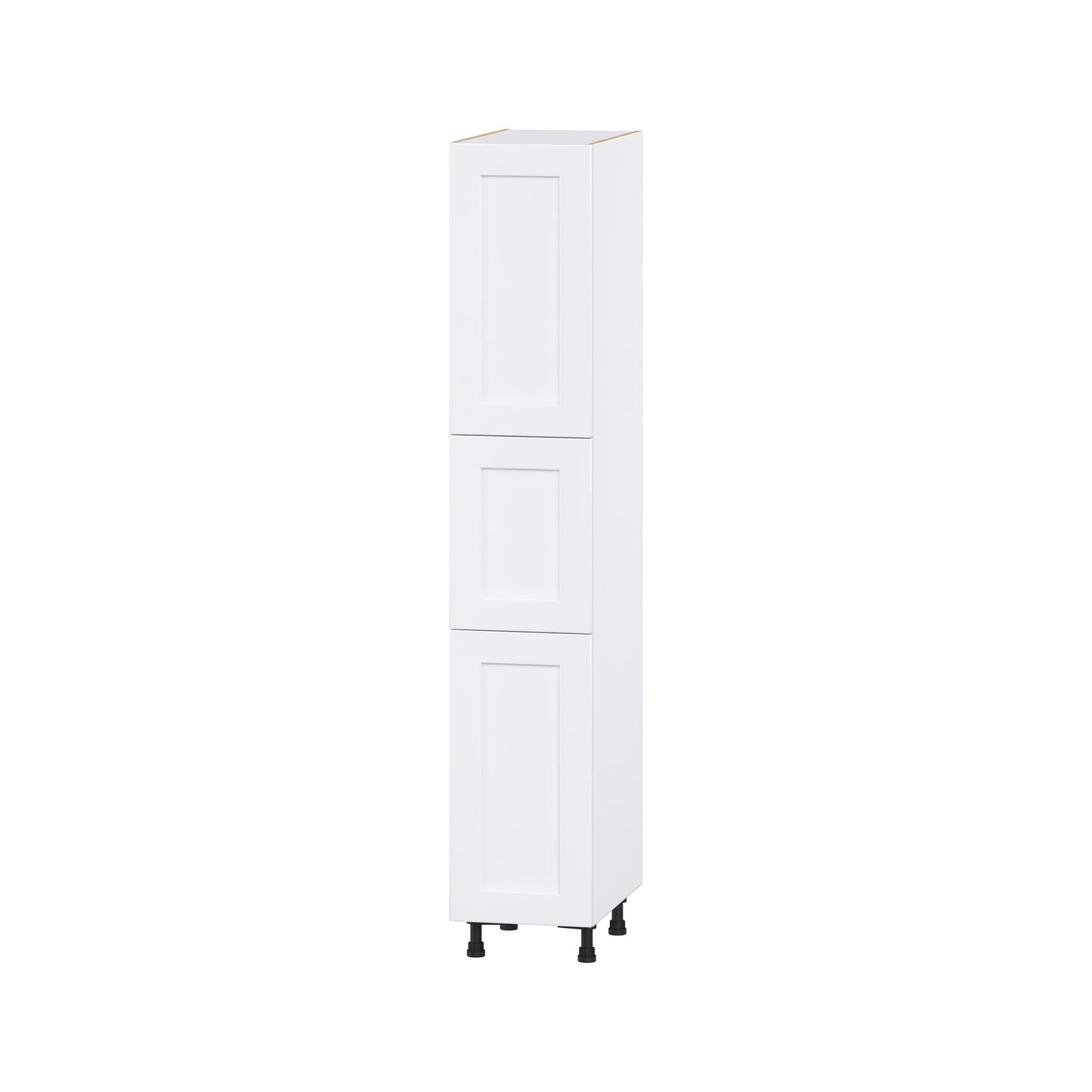 Hugo&Borg Jolie 15-in W x 84.5-in H x 24-in D Warm White Pantry Fully Assembled Cabinet (Flat Panel Shaker Door Style)