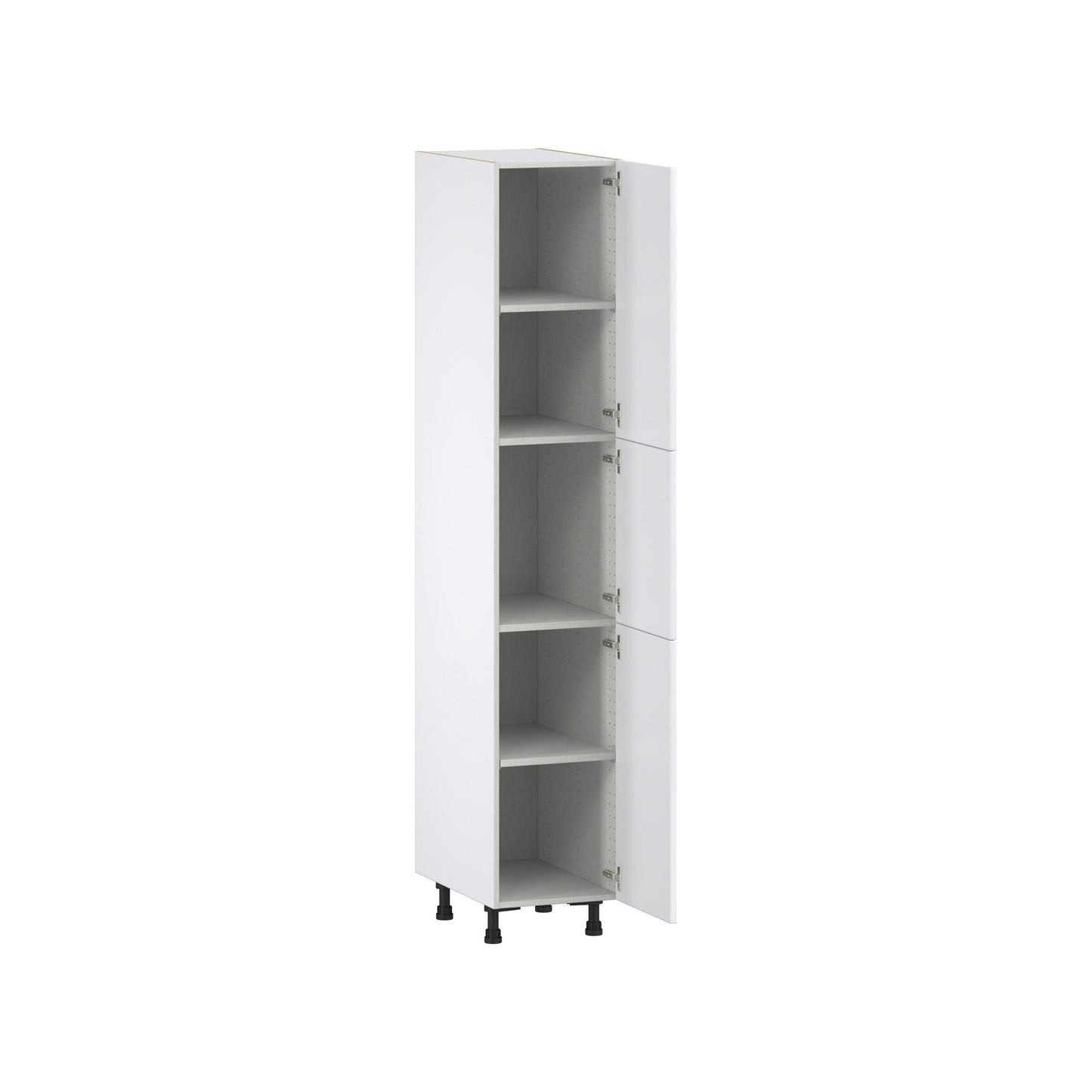 Hugo&Borg Jolie 15-in W x 84.5-in H x 24-in D Warm White Pantry Fully Assembled Cabinet (Flat Panel Shaker Door Style)