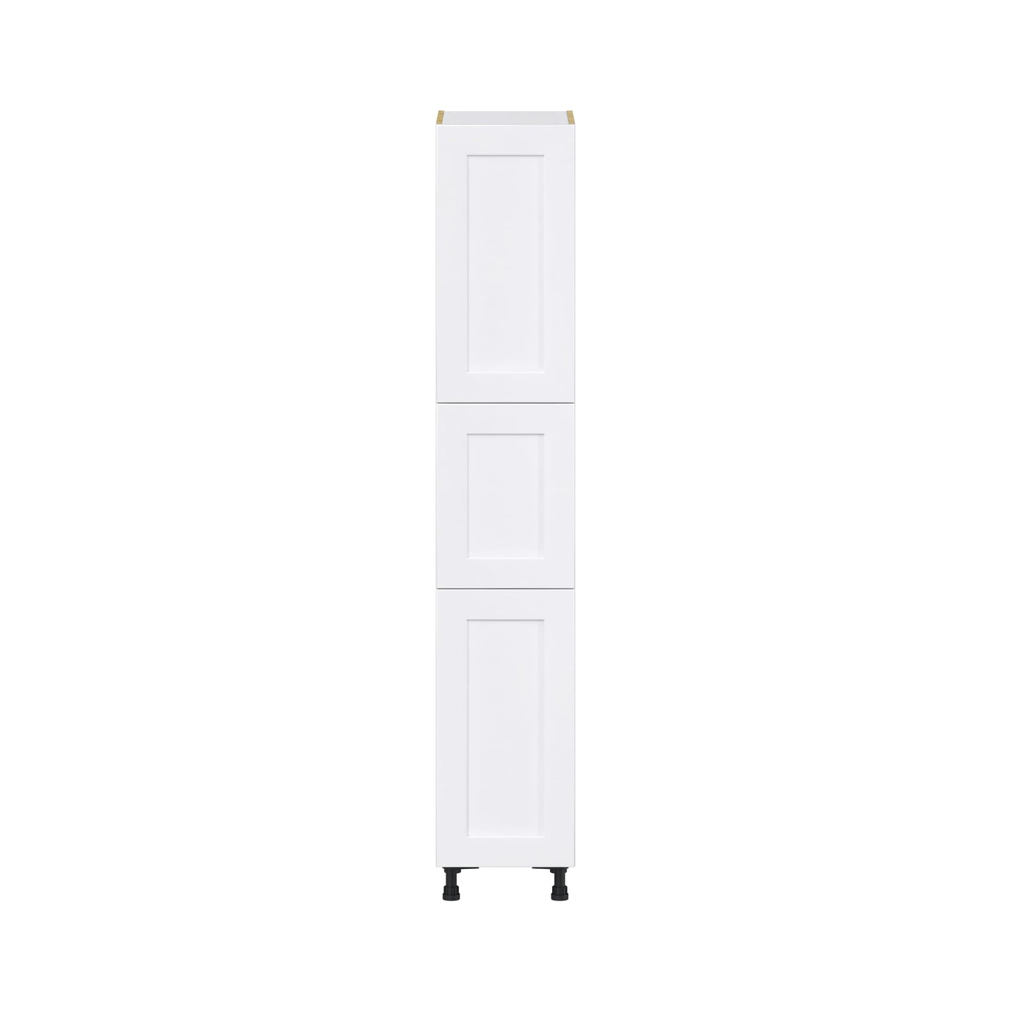 Hugo&Borg Jolie 15-in W x 84.5-in H x 24-in D Warm White Pantry Fully Assembled Cabinet (Flat Panel Shaker Door Style)