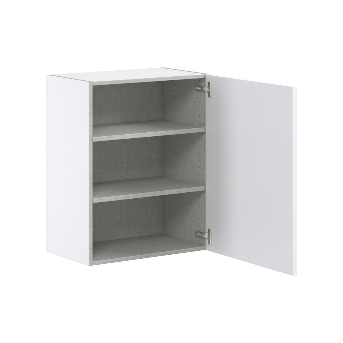 Hugo&Borg Jolie 24-in W x 30-in H x 14-in D Warm White Wall Fully Assembled Cabinet (Flat Panel Shaker Door Style)