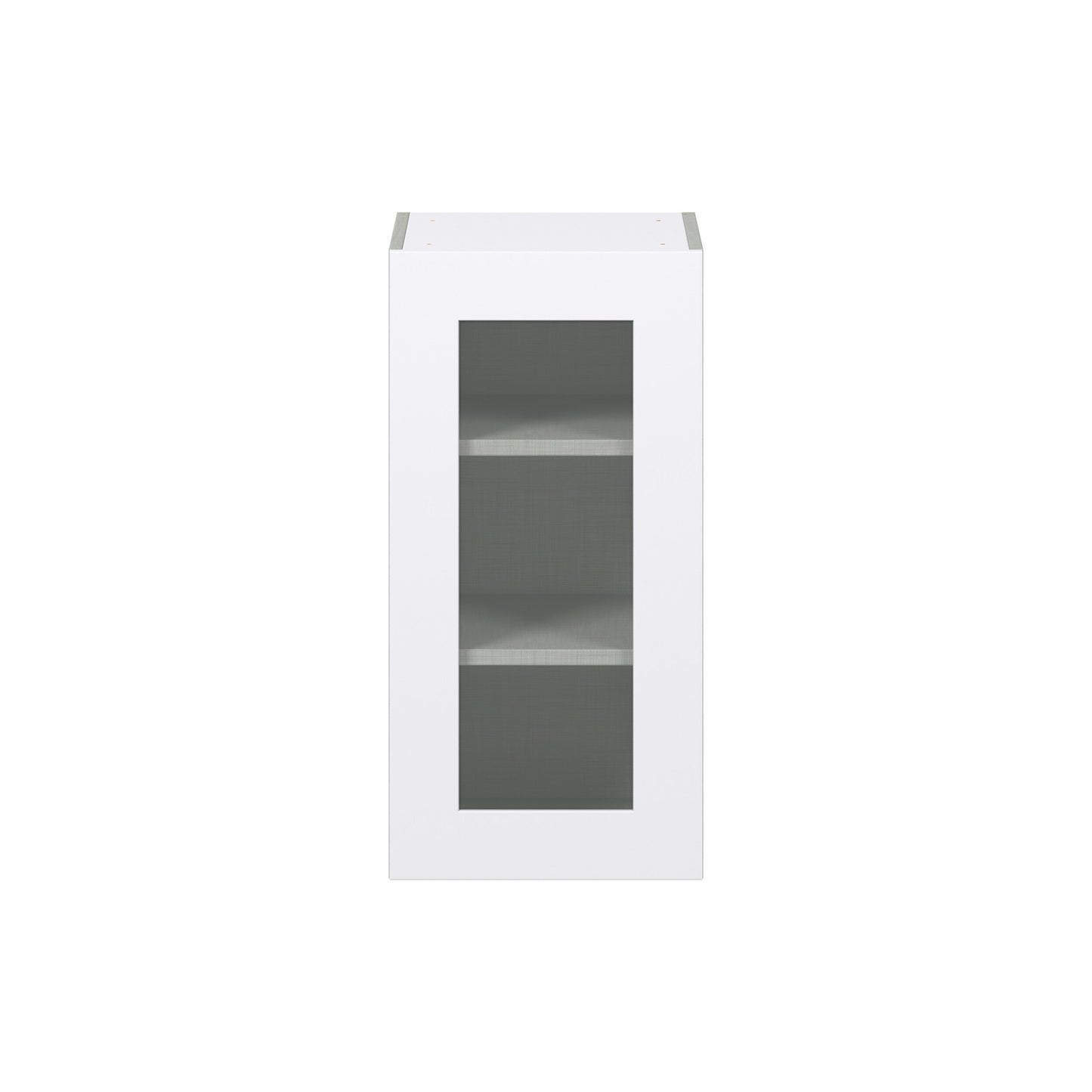 Hugo&Borg Jolie 15-in W x 30-in H x 14-in D Warm White Wall Fully Assembled Cabinet (Glass Panel Shaker Door Style)