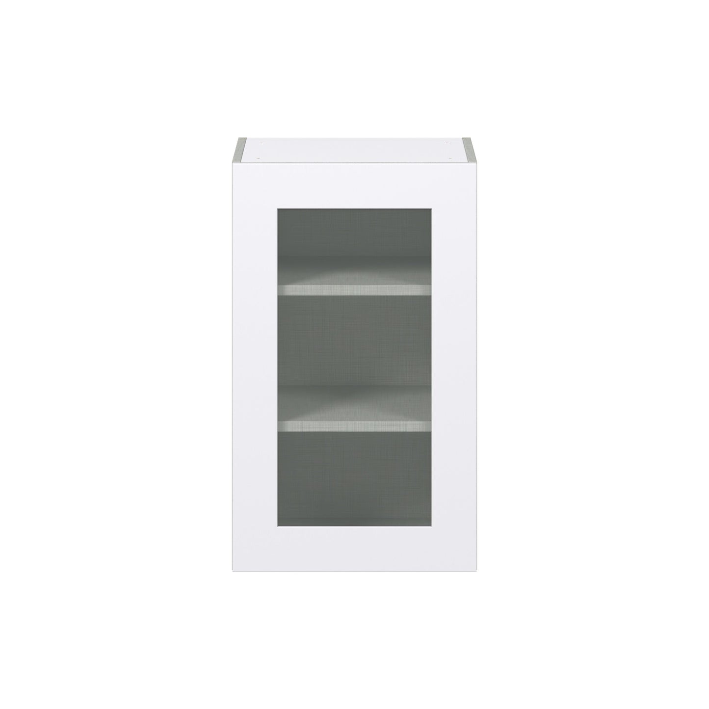 Hugo&Borg Jolie 18-in W x 30-in H x 14-in D Warm White Wall Fully Assembled Cabinet (Glass Panel Shaker Door Style)