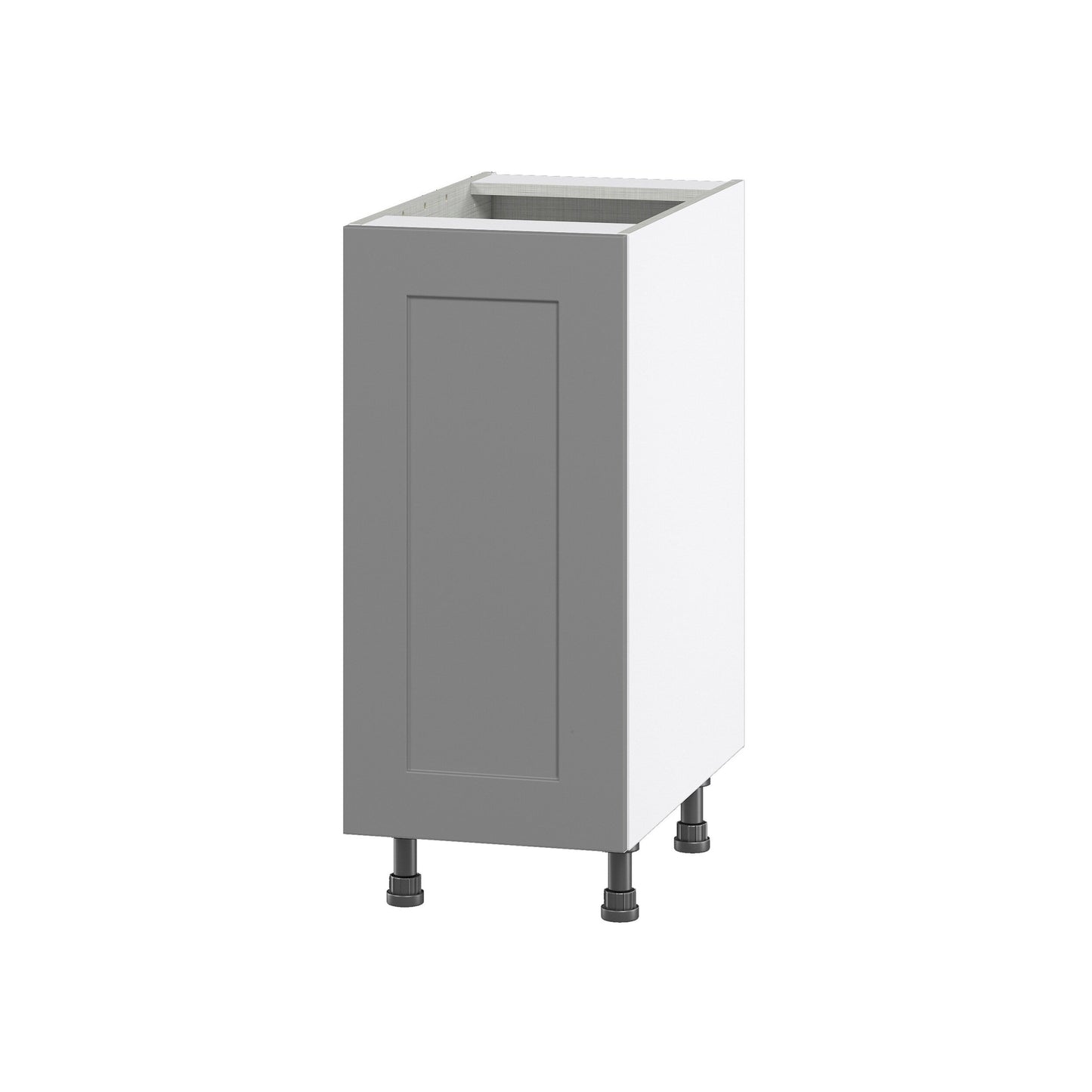 Hugo&Borg Beaumont 15-in W x 34.5-in H x 24-in D Slate Gray 3-Drawers Base Fully Assembled Cabinet (Flat Panel Shaker Style)
