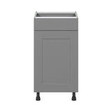 Hugo&Borg Beaumont 18-in W x 34.5-in H x 24-in D Slate Gray 1-Drawer Base Fully Assembled Cabinet (Flat Panel Shaker Style)