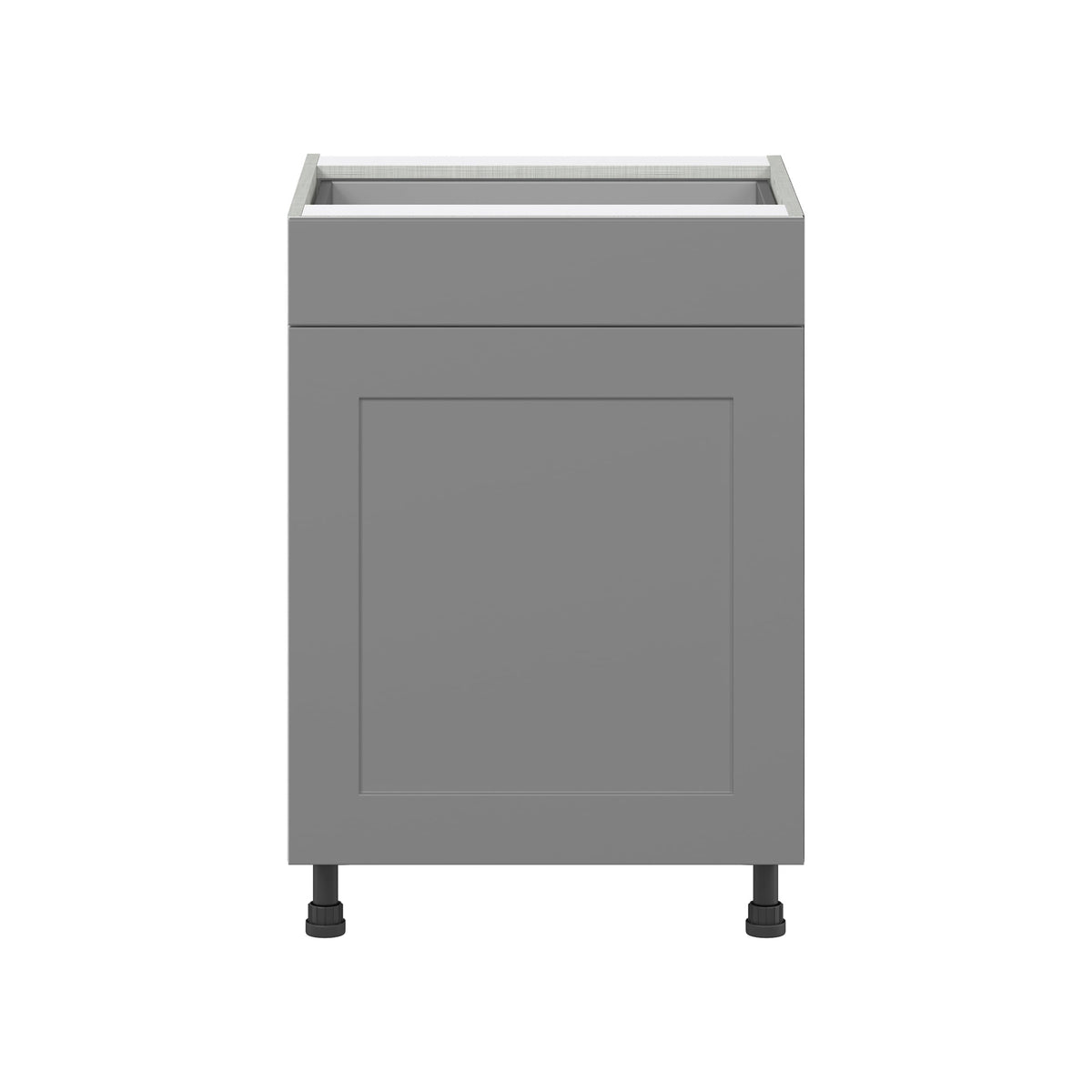 Hugo&Borg Beaumont 24-in W x 34.5-in H x 24-in D Slate Gray 1-Drawer Base Fully Assembled Cabinet (Flat Panel Shaker Style)
