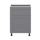 Hugo&Borg Beaumont 24-in W x 34.5-in H x 24-in D Slate Gray 1-Drawer Base Fully Assembled Cabinet (Flat Panel Shaker Style)