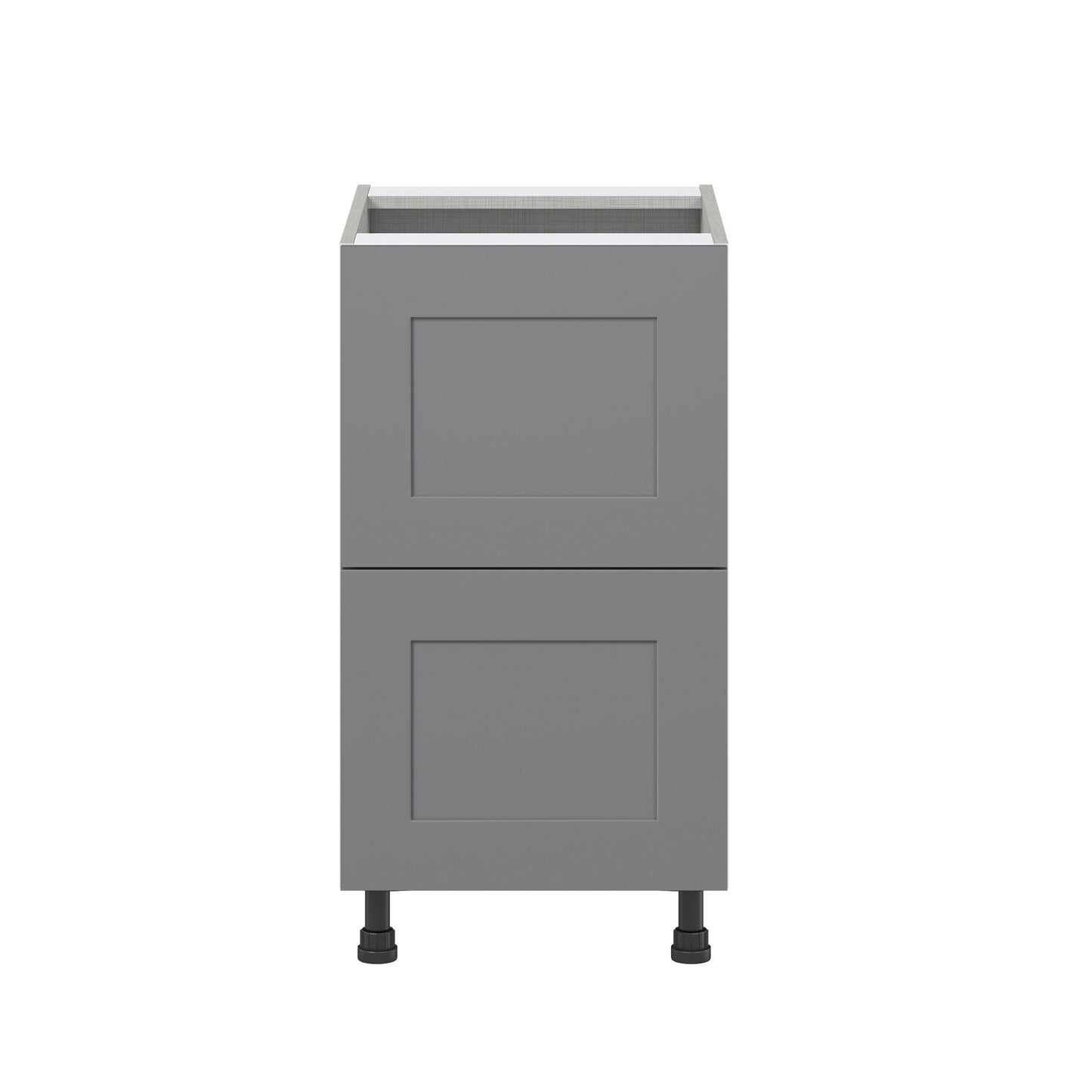 Hugo&Borg Beaumont 18-in W x 34.5-in H x 24-in D Slate Gray 2-Drawer Base Fully Assembled Cabinet