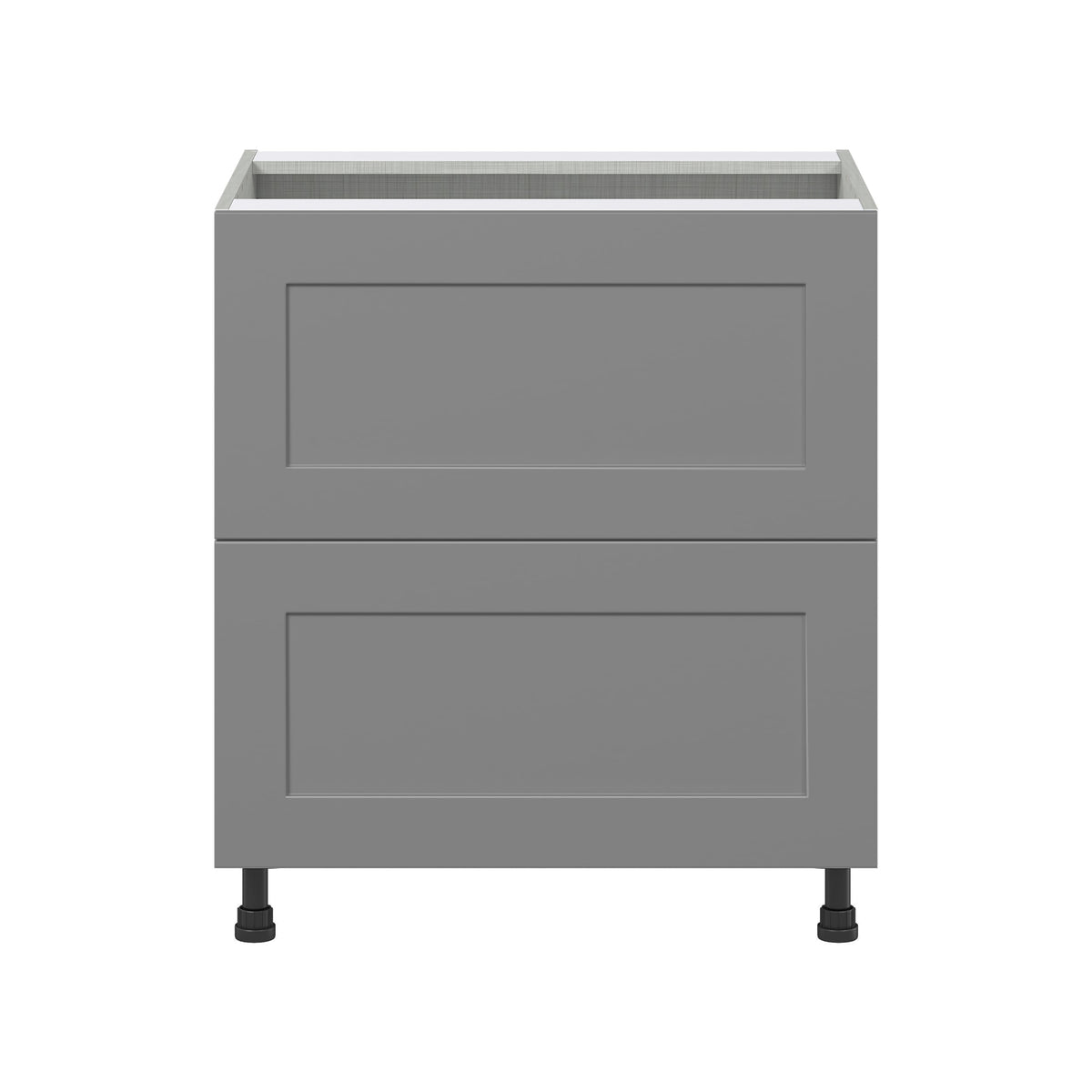 Hugo&Borg Beaumont 30-in W x 34.5-in H x 24-in D Slate Gray 2-Drawer Base Fully Assembled Cabinet
