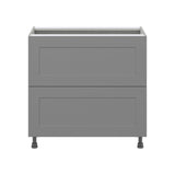 Hugo&Borg Beaumont 36-in W x 34.5-in H x 24-in D Slate Gray 2-Drawer Base Fully Assembled Cabinet