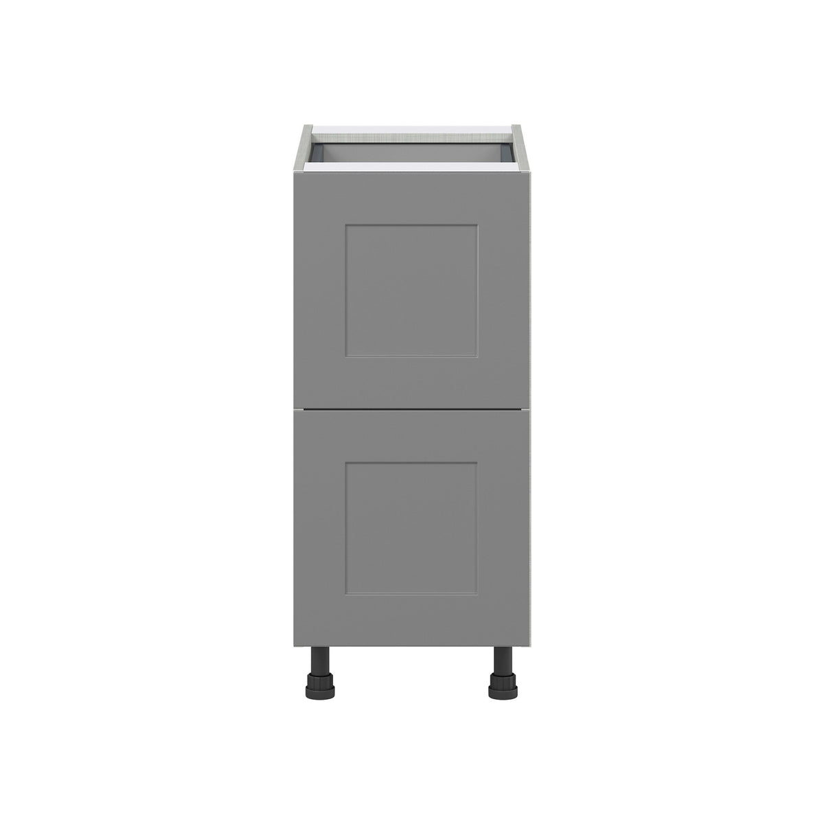 Hugo&Borg Beaumont 15-in W x 34.5-in H x 24-in D Slate Gray 2-Drawer Base Fully Assembled Cabinet