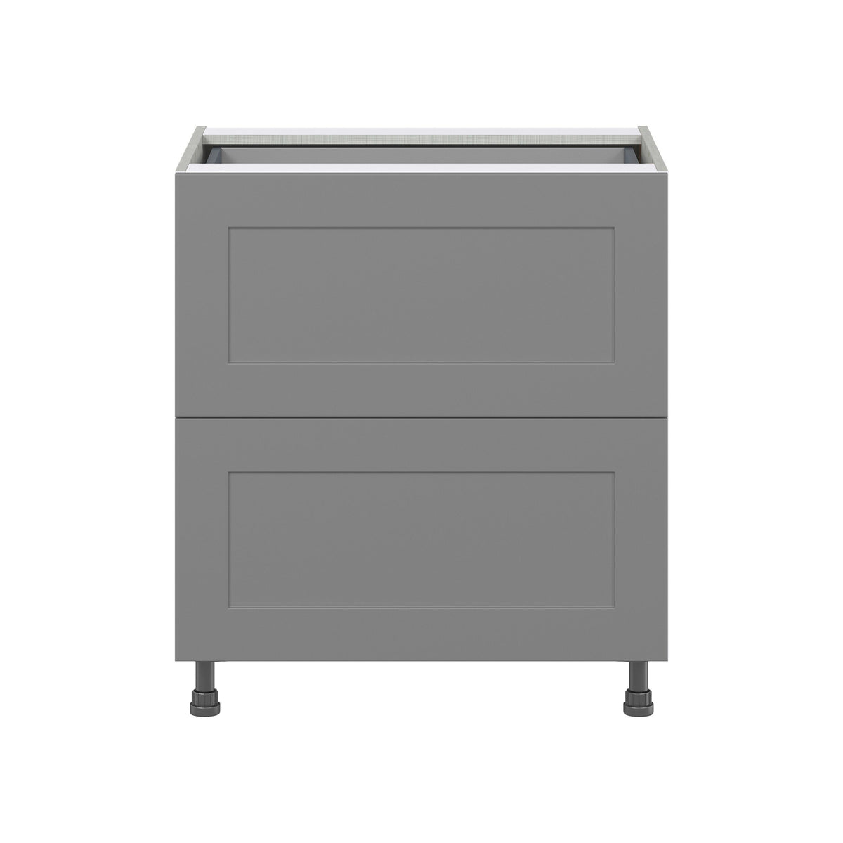 Hugo&Borg Beaumont 30-in W x 34.5-in H x 24-in D Slate Gray 2-Drawer Base Fully Assembled Cabinet