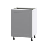 Hugo&Borg Beaumont 24-in W x 34.5-in H x 24-in D Slate Gray Sink Base Fully Assembled Cabinet (Flat Panel Shaker Style)