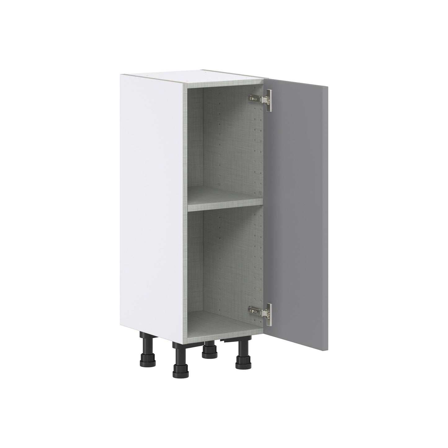 Hugo&Borg Beaumont 12-in W x 34.5-in H x 14-in D Slate Gray Base Fully Assembled Cabinet (Flat Panel Shaker Door Style)