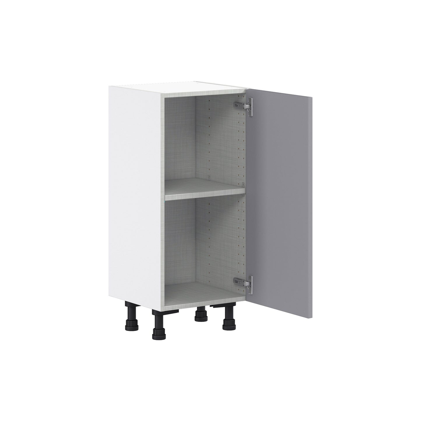 Hugo&Borg Beaumont 15-in W x 34.5-in H x 14-in D Slate Gray Base Fully Assembled Cabinet (Flat Panel Shaker Door Style)