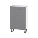 Hugo&Borg Beaumont 21-in W x 34.5-in H x 14-in D Slate Gray Base Fully Assembled Cabinet (Flat Panel Shaker Door Style)