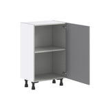 Hugo&Borg Beaumont 21-in W x 34.5-in H x 14-in D Slate Gray Base Fully Assembled Cabinet (Flat Panel Shaker Door Style)