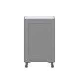 Hugo&Borg Beaumont 21-in W x 34.5-in H x 14-in D Slate Gray Base Fully Assembled Cabinet (Flat Panel Shaker Door Style)