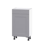 Hugo&Borg Beaumont 18-in W x 34.5-in H x 14-in D Slate Gray 1-Drawer Base Fully Assembled Cabinet (Flat Panel Shaker Style)