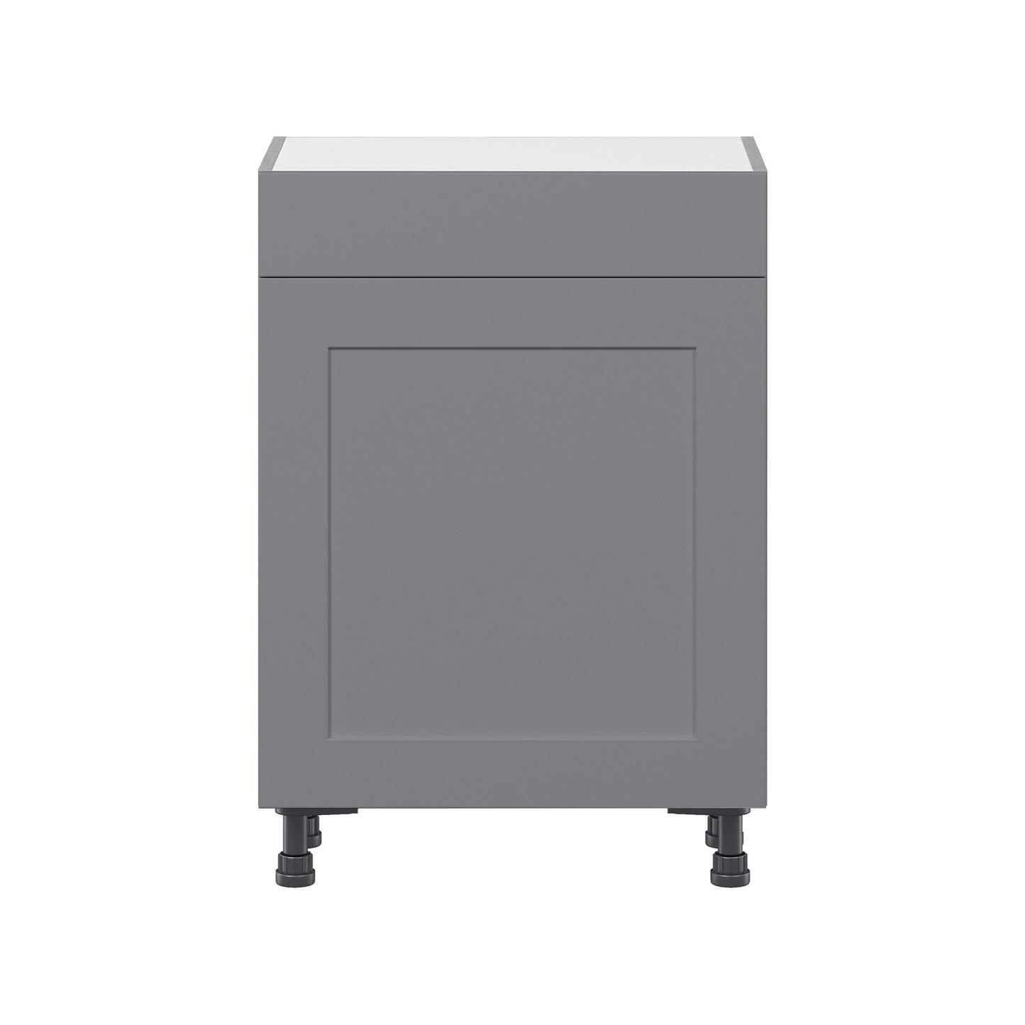 Hugo&Borg Beaumont 24-in W x 34.5-in H x 14-in D Slate Gray 1-Drawer Base Fully Assembled Cabinet (Flat Panel Shaker Style)