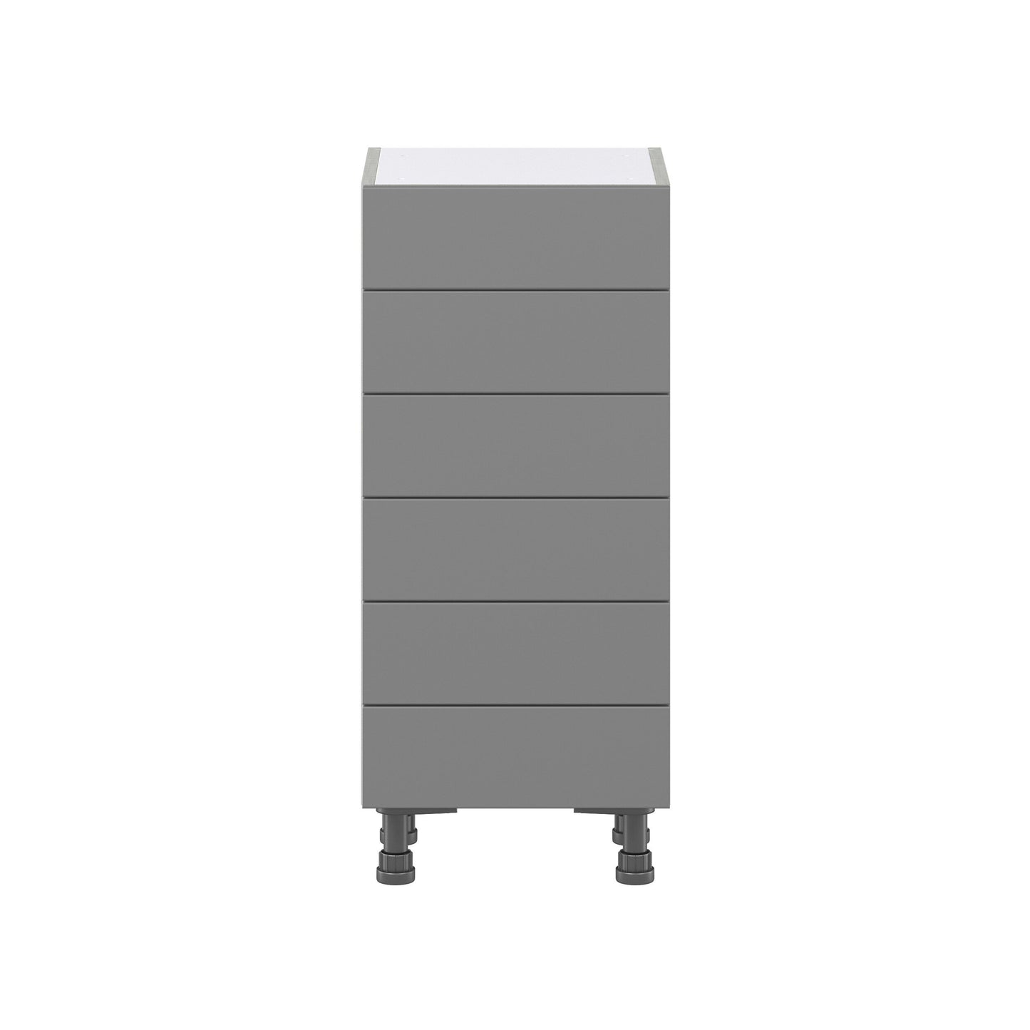 Hugo&Borg Beaumont 15-in W x 34.5-in H x 14-in D Slate Gray 6-Drawer Base Fully Assembled Cabinet