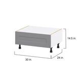 Hugo&Borg Beaumont 30-in W x 14.5-in H x 24-in D Slate Gray 1-Drawer Base Fully Assembled Cabinet