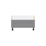 Hugo&Borg Beaumont 30-in W x 14.5-in H x 24-in D Slate Gray 1-Drawer Base Fully Assembled Cabinet