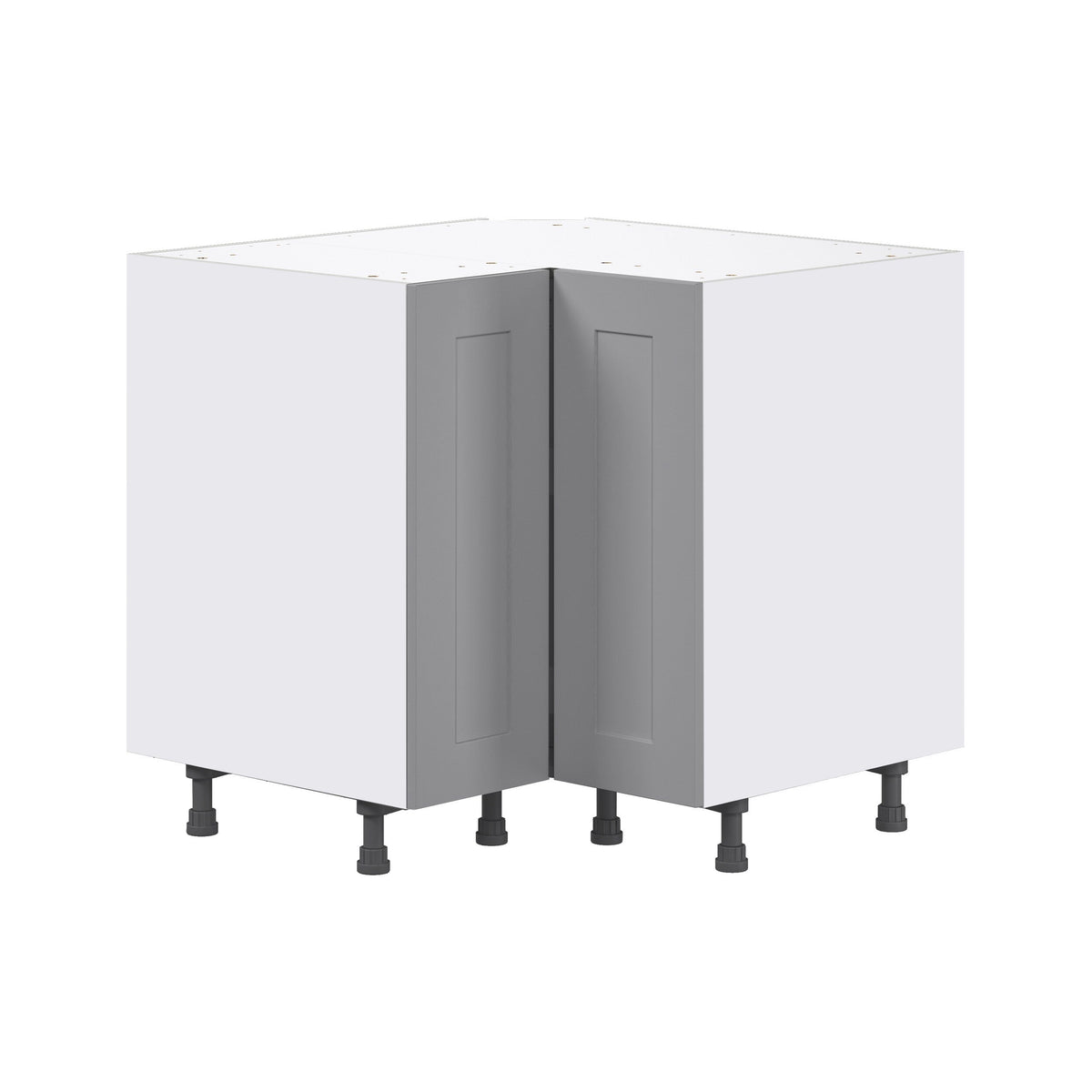 Hugo&Borg Beaumont 36-in W x 34.5-in H x 36-in D Slate Gray Lazy Susan Corner Base Fully Assembled Cabinet (Flat Panel Shaker Style)
