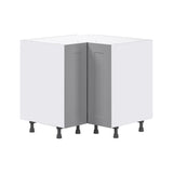 Hugo&Borg Beaumont 36-in W x 34.5-in H x 36-in D Slate Gray Lazy Susan Corner Base Fully Assembled Cabinet (Flat Panel Shaker Style)