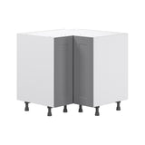 Hugo&Borg Beaumont 36-in W x 34.5-in H x 36-in D Slate Gray Blind Corner Base Fully Assembled Cabinet (Flat Panel Shaker Style)