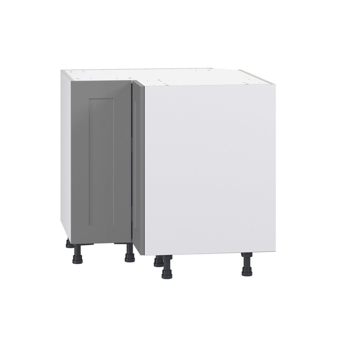 Hugo&Borg Beaumont 36-in W x 34.5-in H x 36-in D Slate Gray Blind Corner Base Fully Assembled Cabinet (Flat Panel Shaker Style)