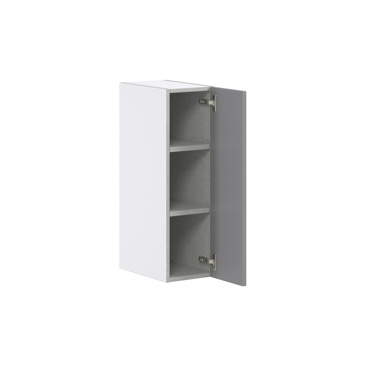 Hugo&Borg Beaumont 9-in W x 30-in H x 14-in D Slate Gray Wall Fully Assembled Cabinet (Flat Panel Shaker Door Style)