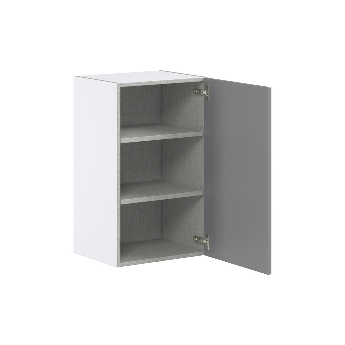 Hugo&Borg Beaumont 18-in W x 30-in H x 14-in D Slate Gray Wall Fully Assembled Cabinet (Flat Panel Shaker Door Style)