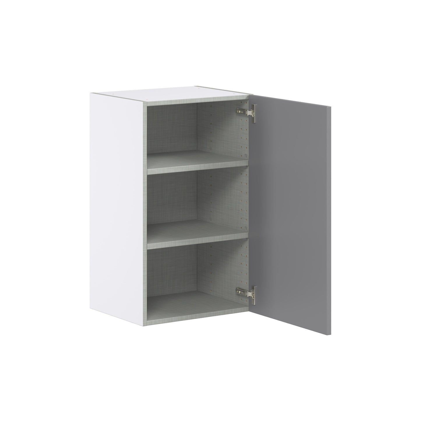 Hugo&Borg Beaumont 18-in W x 30-in H x 14-in D Slate Gray Wall Fully Assembled Cabinet (Flat Panel Shaker Door Style)