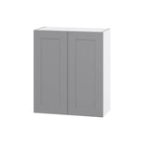 Hugo&Borg Beaumont 30-in W x 35-in H x 14-in D Slate Gray Wall Fully Assembled Cabinet (Flat Panel Shaker Door Style)