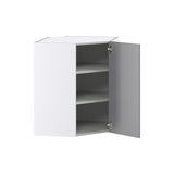 Hugo&Borg Beaumont 24-in W x 30-in H x 14-in D Slate Gray Diagonal Corner Wall Fully Assembled Cabinet (Flat Panel Shaker Style)